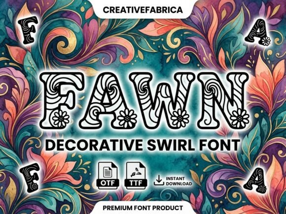 Whirl Into Artistic Flair with the Fawn Typeface
